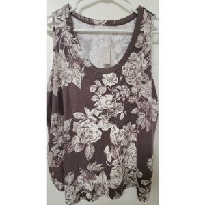 MAURICES Brown & White Tank Top